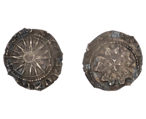Edward IV (First reign, 1461-1470), Small Cross on Rose/Radiant Sun coinage (c. 1462-3), Penny, large rose, small cross patté