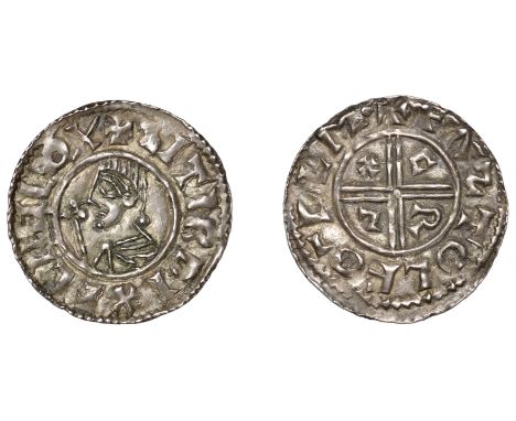 Hiberno-Scandinavian period, Phase I, c. 995-1020, Sihtric, Penny, Dublin, Fastolf, in imitation of Æthelred II CRVX coinage,