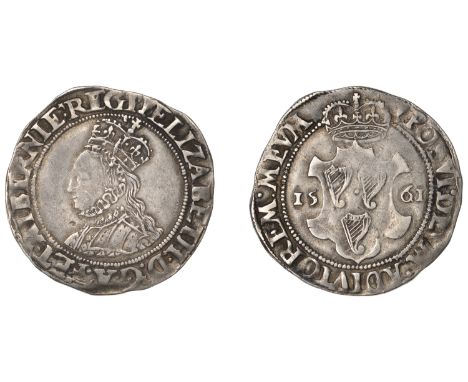 Elizabeth I (1558-1603), Second issue (1561), Shilling, 1561, mm. harp, 4.55g/2h (S 6505; DF 247). Portrait slightly weak, ot