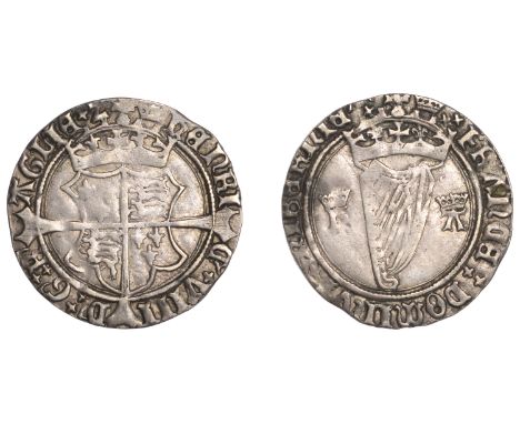 Henry VIII (1509-1547), First Harp issue (1534-40), Groat, mm. crown, ha (Anne Boleyn), 2.28g/4h (S 6472; DF 201). Nearly ver
