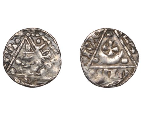 John (as King, 1199-1216), Third coinage, Halfpenny, a contemporary forgery, after Willem?, reads [-]l[-] on dive, 0.67g/12h 
