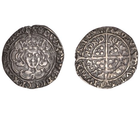 Edward IV (Second reign, 1471-1483), Light Cross and Pellets coinage (c.1473-8), Groat, Waterford, mm. pierced cross, g on br