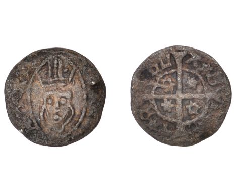Edward IV (First reign, 1461-1470), Base issues, St Patrick’s issue (c. 1463-5), Farthing, facing mitred bust, rev. cross wit