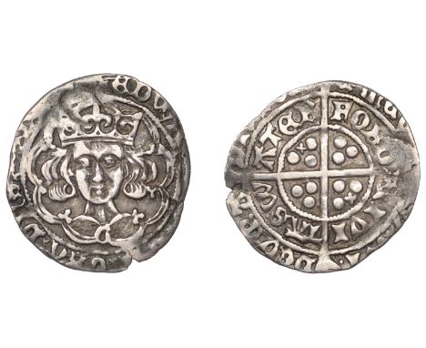 Edward IV (Second reign, 1471-1483), Light Cross and Pellets coinage (c.1473-8), Groat, Waterford, mm. uncertain, g on breast