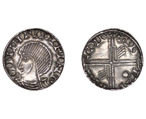 Hiberno-Scandinavian period, Phase III, Penny, Dublin, in imitation of Long Cross coinage, draped bust left, rev. long voided