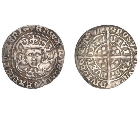 Edward IV (First reign, 1461-1470), Heavy Cross and Pellets coinage (c.1465-7), Groat, Dublin, mm. rose, no marks in tressure