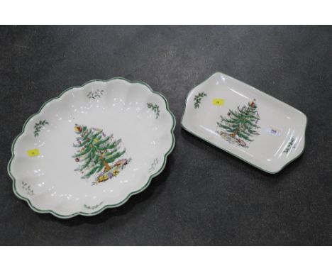 Spode Christmas bowl and plate