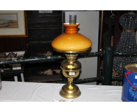 Vintage oil lamp with shade