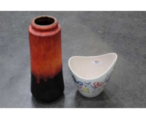 West German vase and Poole vase 