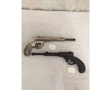Cast and chrome vintage pistols