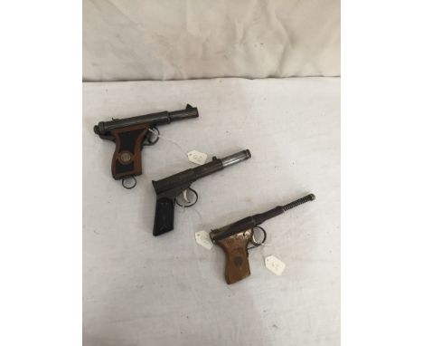 Three vintage air pistols: Haenel Mod 100, Dolla MKII, Briton