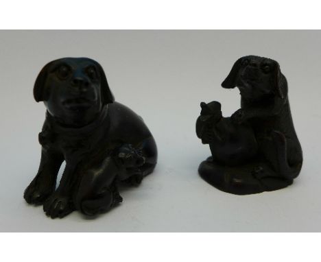 A modern netsuke and one other figure