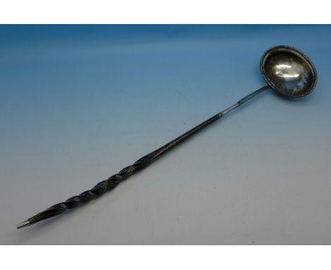 A silver Hester Bateman toddy ladle, London 1809