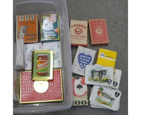A collection of playing cards and card games