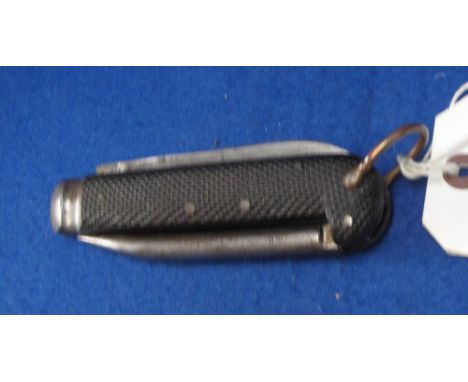Butlers of Sheffield large steel bladed clasp knife with chequered scales.  Believed British Army issue.