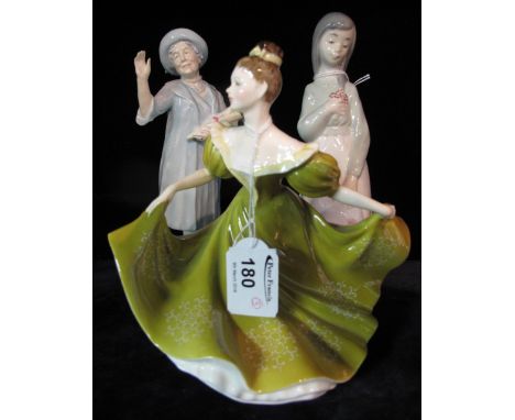 Royal Doulton bone china figurine 'Lynne' HN2329, another HM Queen Elizabeth the Queen mother HN4086 a limited edition, and a