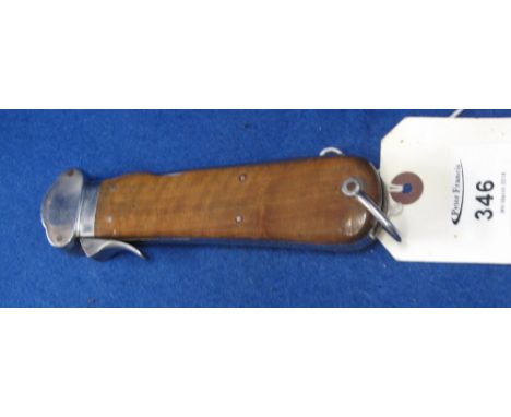 British Army fighting knife with retractable blade and spike, believe made by Ibberson of Sheffield.  Second World War period