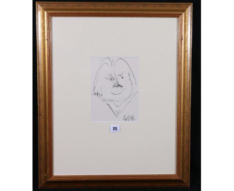PABLO PICASSO (1881-1973) Portrait of Balzac Signed and dated in the plate 25th November 1952Limited edition lithograph, on A