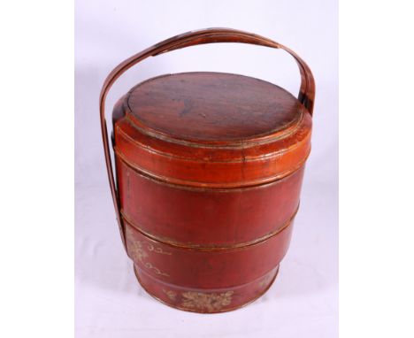 Oriental box hamper, 48cm tall.