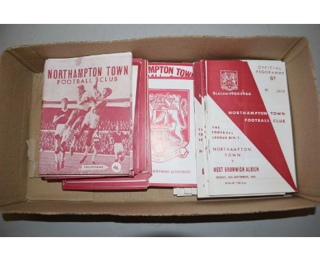 Box of vintage football programs for Northampton Town