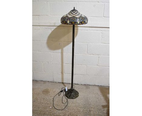 A reproduction Tiffany style floor standing lamp