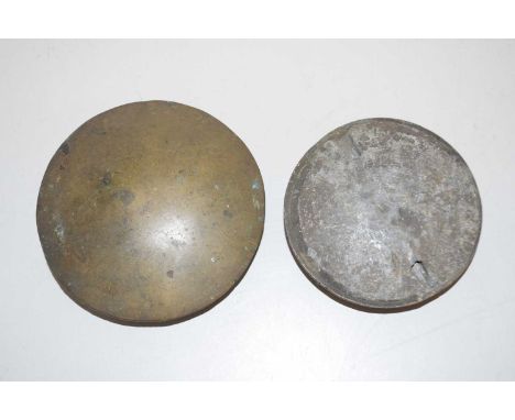 Two long case clock pendulum weights