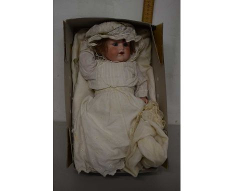 Armand Marseille porcelain headed doll marked 990 to the reverse of head