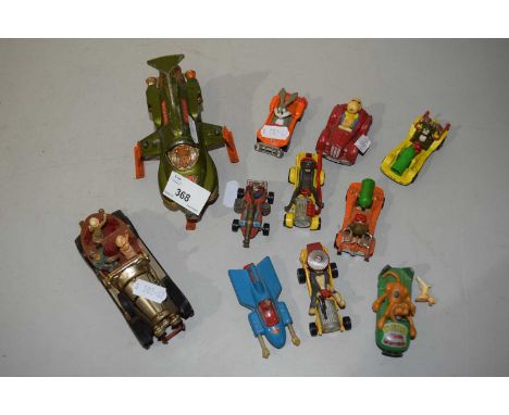 Vintage Dinky and Corgi cars and vehicles to include UFO Interceptor