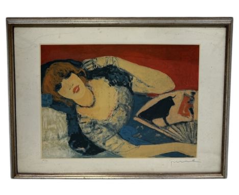 SALVATOR FIUME (ITALIAN 1915-1997): A LIMITED EDITION SCREENPRINT ON PAPER 'ODALISCA'65/100.80cm x 60cmFramed and glazed 85cm