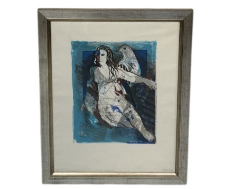 DIA AZZAWI (IRAQI B.1939): A LITHOGRAPH 'IMAGE NO 16' 1001 NIGHTS SERIES PROOF, SIGNED BY THE ARTIST65cm x 50cmSigned by the 