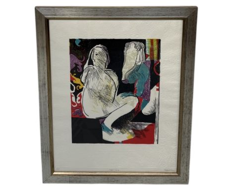 DIA AZZAWI (IRAQI B.1939): A LITHOGRAPH 'IMAGE NUMBER FOUR', 1001 NIGHTS SERIES PROOF, SIGNED BY THE ARTIST65cm x 50cmFramed 