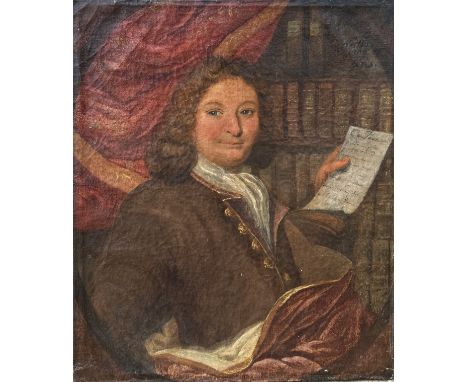 AN 18TH CENTURY FRENCH OIL PAINTING ON CANVAS DEPICTING A PORTRAIT OF FRANCOIS DIONIS DU SEJOUR (1693-1747)76cm x 63cm