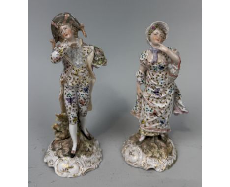 A PAIR OF VOLKSTEDT CERAMIC FIGURES17cm H