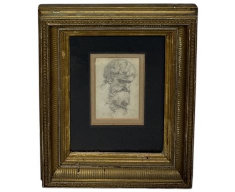 OLD MASTER STYLE DRAWING: A PENCIL SKETCH OF A MAN WITH A BEARD14cm x 9cmFramed and glazed.