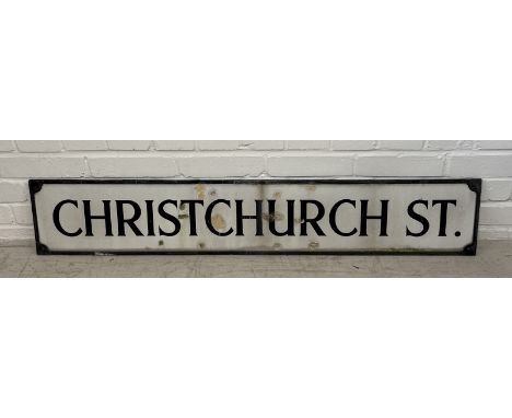 CHELSEA INTEREST: AN ORIGINAL STREET SIGN FOR CHRISTCHURCH STREET115cm x 21cm