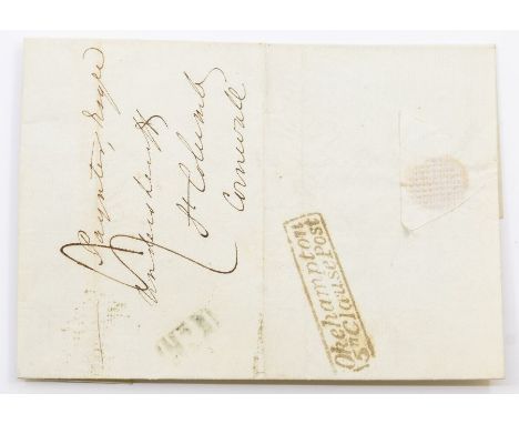 5th Clause Post Entire - Oakhampton - May 5 1827. Fifth clause posts were an anomaly when they were introduced in the Post Of