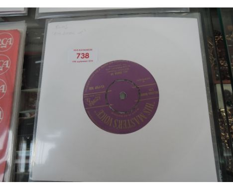 Elvis Presley, His Masters Voice Purple Label Gold Print (replaceable centre) All Shook Up   POP253      -torn sleeve-  