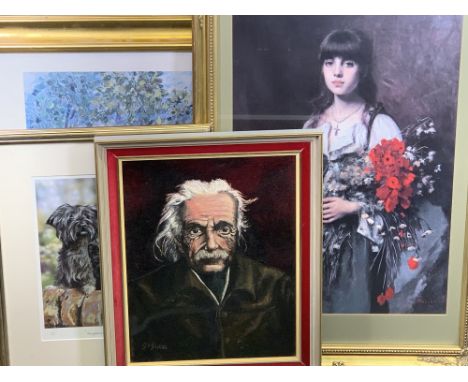 HARLAMOFF print - 'Flower Girl', 64 x 43.5cms, PAUL DOYLE Limited Edition Print - 'Neighbourhood Watch', 34 x 25cms, an oil p