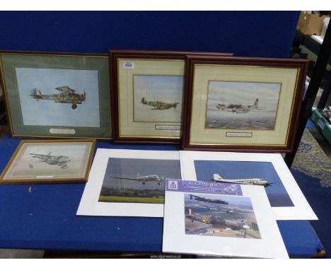 A small quantity of prints to include; A Forgotten Heroes Giclee print titled 'Information',  Mosquito Mark 6, Spitfire Mark 