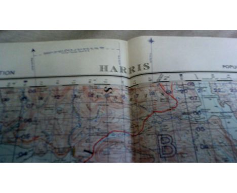 Map-Scotland-Harris- War office Edition-sheet 18-Ordnance survey map-published 1949 folded mint condition