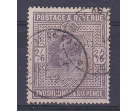 Great Britain 1911-13-2s6d dull greyish/purple very bright  under the lamp, SG315, fine used.cds.SG£450