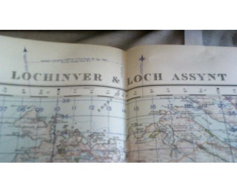 Map-Scotland-Lochinver + Loch Assynt-War Office edition- sheet 15- ordnance survey map- published 1950 - folded0-mint conditi