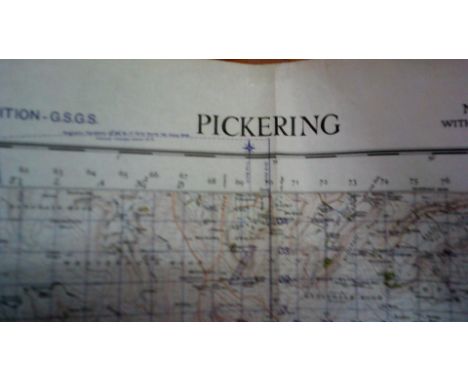 Map-Pickering Yorkshire-Ordnance Survey War Office Edition Map/National Grid, sheet 92, War Office Published 1948-2nd Edition