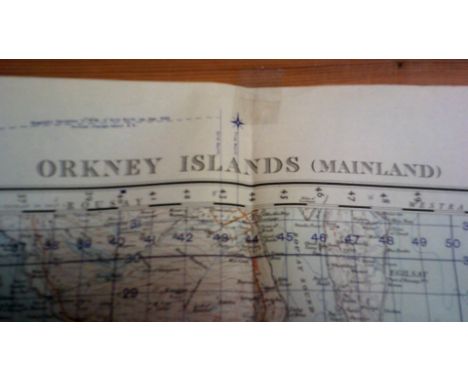 Map Scotland War Office Edition - Orkney Island (Mainland)-sheet 6- Ordnance survey map - published 1950, Mint condition