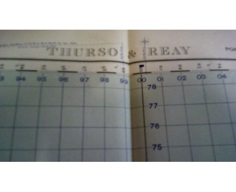 Map-Scotland-'Thirso Reay'-War Office Edition, ordnance survey map sheet 11, published in 1950 folded