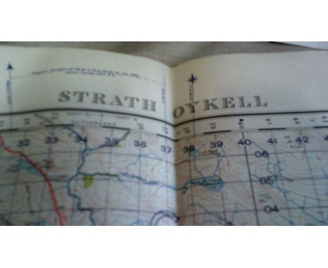 Map-Scotland-Strath Oykell-War Office Edition-Ordnance survey map- sheet 20-published 1949 - folded- excellent condition