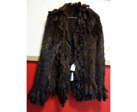 A vintage ladies brown fur jacket, size approx. medium 