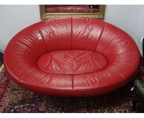 A De Sede DS 152 red leather sofa by Jane Worthington 