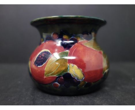 An early Burslem Moorcroft Pomegranate vase, signed William Moorcroft, H.7 D.10cm 