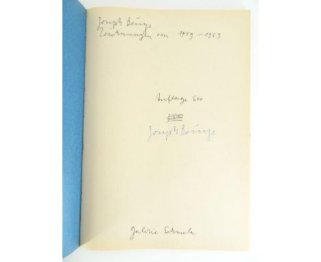 Signed by the artist. Limited edition, Nr 360/500, Exhibition catalogue Galerie Schmela, Düsseldorf  .1972, 60 pag., 29cm x 2
